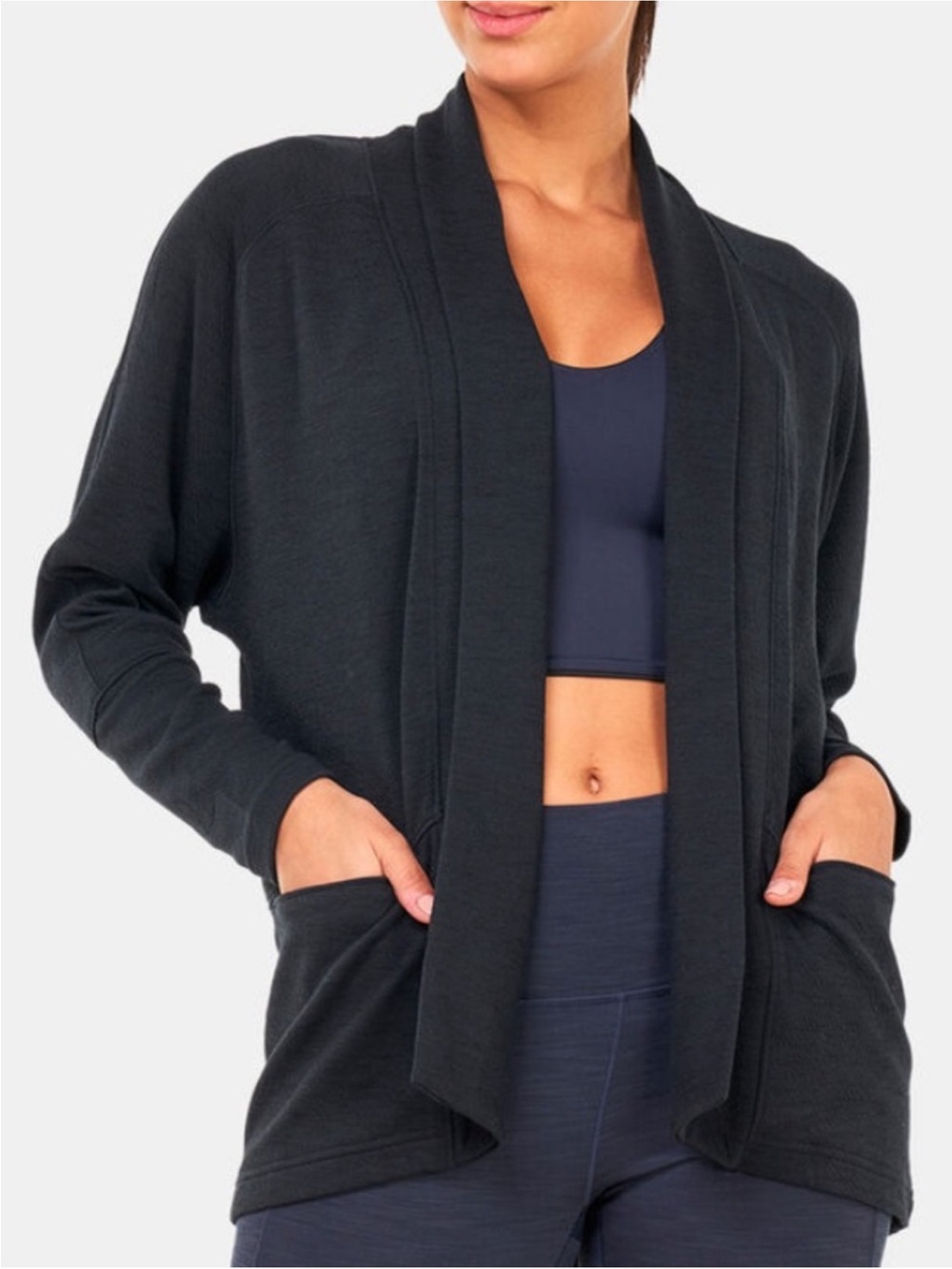 Prana Open Front Teal Activewear Jacket, Size M